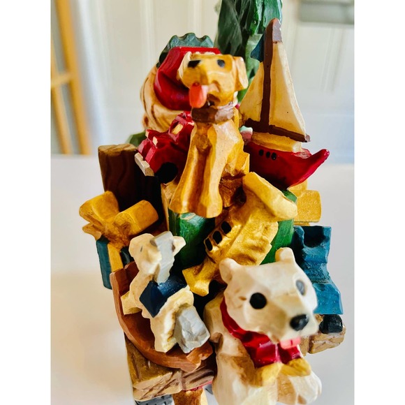 Vintage David Frykman Toy Music Box Santa Truck Christmas Tree 3D 1999 - Picture 7 of 8